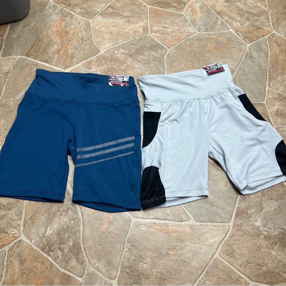 Series 8 Fitness Bike Shorts Lot of 2 Women’s Small Gray Blue Athletic Workout